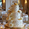 White Floral Celebration Cake