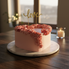 Strawberry Floral Engagement Cake